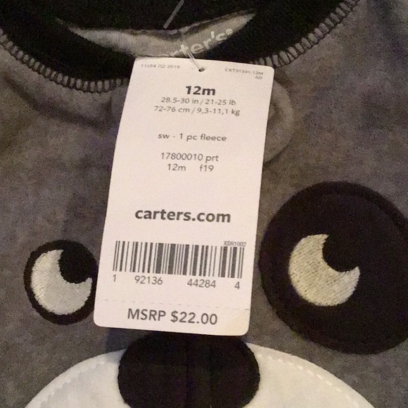 Carter’s pajamas 12m - Picture 4 of 6